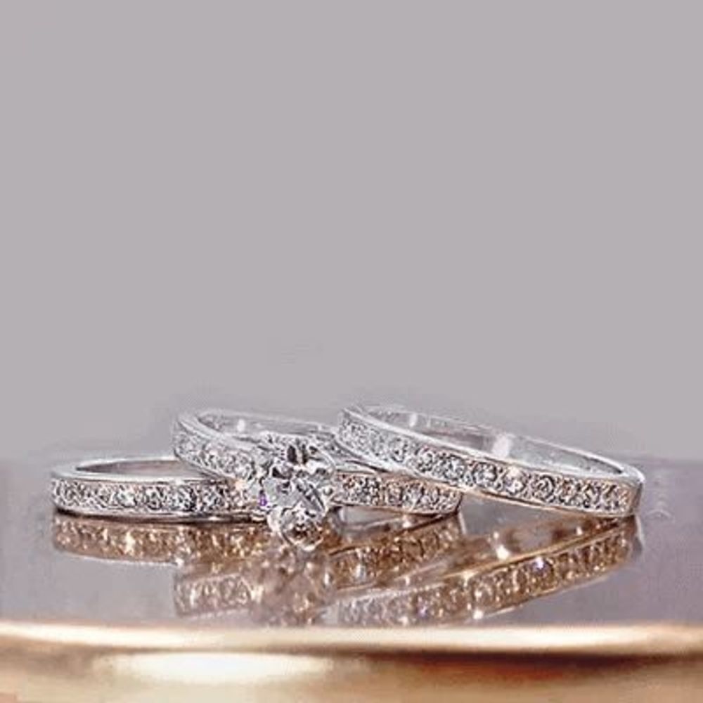 Ladies Platinum Plated Ring  